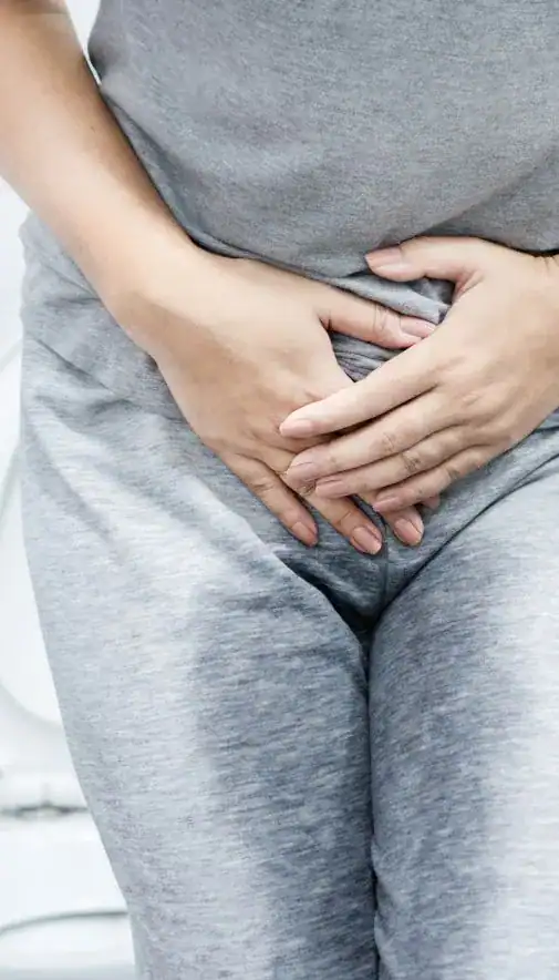 Image of woman had accident and needing stress incontinence treatment Swansea